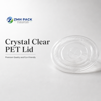 Couvercle en plastique transparent à paroi simple pour gobelets PET, anti-fuite, pour boissons glacées, thé au lait, café et boissons de restauration