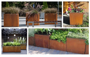 Maceta de Acero Corten con Forma Geométrica Irregular para Jardín, Hogar, Uso Interior y Exterior, Ecológica, Venta al Por Mayor, Hecha en China - Product Image 3