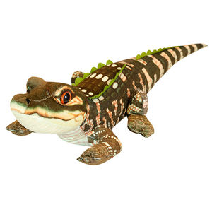 46cm Unisex yumuşak timsah peluş oyuncak gerçekçi simülasyon topluca peluş timsah hayvan çocuklar eğitim timsah peluş büyük - Product Image 1