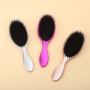 Gmagic, <span class=keywords><strong>cepillo</strong></span> de pelo ovalado con cerdas de jabalí de Color dorado y plateado de lujo, <span class=keywords><strong>cepillo</strong></span> y peine para extensión de cabello y masaje antiestático - Product Image 5