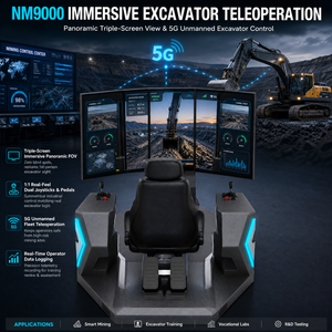 สถานีควบคุมระยะไกลอุตสาหกรรม HMI รุ่น NM9000 จอแสดงผล 4K สามจอ สำหรับการควบคุมเครื่องจักรระยะไกล - Product Image 3