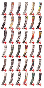 Mens Fashion Arm Cover Sleeve Sock Sleeves Mesh Seaming Tattoo, Anti-UV Cool Tattoo Arm Sleeves for Adult - Product Image 3