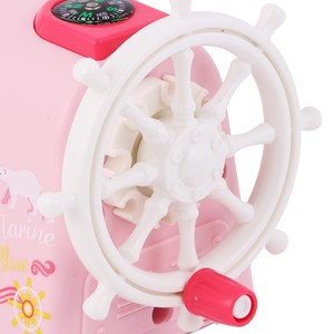 Deli Cartoon Ship Wheel Pencil Sharpener Manual Hand Crank For Kids School Use - Product Image 3