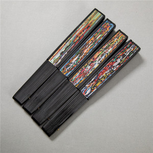 Quạt gấp hai mặt phong cách Trung Quốc vải lụa cổ không thấm nước sàn nhảy mới hợp thời trang Internet người nổi tiếng quạt gấp tre - Product Image 6