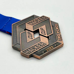 Medallas Deportivas de Metal Personalizadas de Alta Calidad para Triatlón con Cintas Grabadas e Impresas con Logotipos Personalizados - Product Image 5