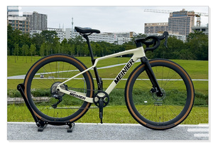 Bicicleta de carretera de fibra de carbono para todas las carreteras con freno de disco hidráulico, bicicleta de grava con pedal y horquilla ordinarios - Product Image 4