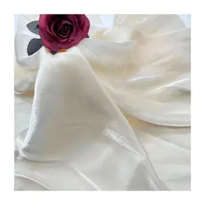 Hot Sale Stock Silk Chiffon Fabric Recycled Polyester Flowy Shiny Luxury Fabric For Dresses