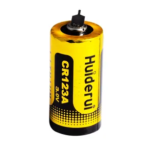 Huiderui bonne performance 3V 1600mAh pas cher CR123A batterie au lithium primaire