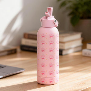 Bouteille isotherme personnalisée 500 ml à toucher doux, en acier inoxydable à double paroi, pour le sport - Product Image 3