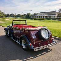 Voiture Classique Rouge Cabriolet Électrique Personnalisée en Usine, Modèle Exquis, Direct Usine, pour Tourisme