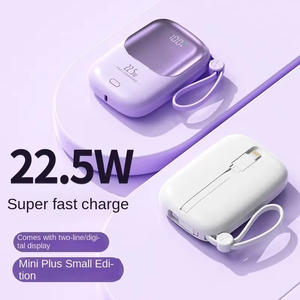 2025 Portable 10000mAh <span class=keywords><strong>poche</strong></span> batterie externe 20W <span class=keywords><strong>sortie</strong></span> USB-C 22.5W charge rapide LED affichage coloré haute capacité 3A japon - Product Image 5