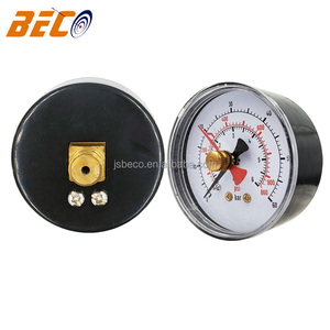 2.5 "जल दबाव परीक्षण गेज 0-60 बार अल्ट्रासोनिक बॉयलर के लिए अधिकतम दबाव मेमोरी डबल सुई दबाव गेज के साथ - Product Image 1