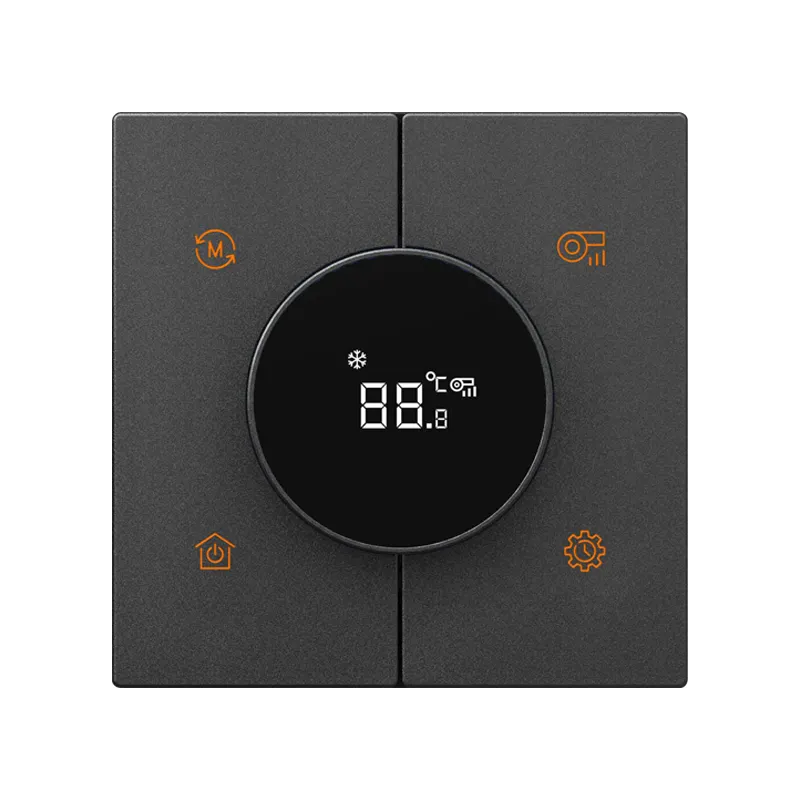 Panneau de commutateur de thermostat de bouton de température Modbus numérique réglable électrique intelligent avec chauffage de commutateur de bouton