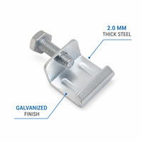 Support de poutre à tige filetée en acier inoxydable, pince en G pour tuyau, installation facile, pour conduite d'irrigation, école, hôpital, gymnase, sous-sol
