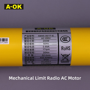 Màn cuốn tự động A-OK AM45-30/17-E, động cơ ống 45mm, điều khiển rèm thông minh, che nắng bằng sóng <span class=keywords><strong>radio</strong></span> - Product Image 2
