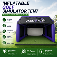 Tente de simulateur de golf gonflable avec marquage personnalisé, cabine de pratique de golf commerciale portable pour événements intérieurs et extérieurs