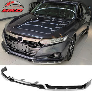 ลิ้นกันชนหน้าสำหรับ Honda Accord 2021-2022 รุ่น IKON สีดำเงา/เงิน วัสดุ PP สปอยเลอร์ 5 ชิ้น พร้อมดิฟฟิวเซอร์และแผ่นกันกระแทก - Product Image 1