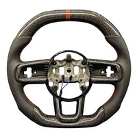 Accessoires de modification intérieure du volant en fibre de carbone pour Jeep Wrangler JL Grand Cherokee Cherokee Compass Renegade