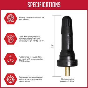 Noyaux de valve TPMS pour Buick Regal Lacrosse 11,5 mm, sans chambre à air, en cuivre, embout américain - Product Image 4