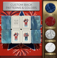 Mahjong Personnalisé Style Américain avec Pièces en Métal Effet Feux d'Artifice, 4 Joueurs, Divertissement de Casino, Tapis à Motif Gravé, Vente Chaude