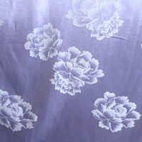 Tissu tissé jacquard cationique bleu sarcelle à motif floral chinoiserie, 95% polyester, 5% élasthanne, pour robe