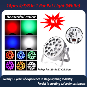 Taşınabilir 18 adet * 10W LED RGBW Mini Par ışık yeni düz düğün sahne profesyonel üretim beyaz yayan renk doğrudan fabrika - Product Image 5