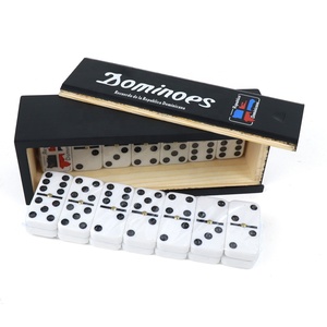 Tùy Chỉnh Chuyên Nghiệp Đôi 6 Cờ <span class=keywords><strong>Domino</strong></span> Trò Chơi Thiết Lập Dominica Cộng Hòa Bản Đồ Dominoes <span class=keywords><strong>28Pcs</strong></span> Trong Màu Đen Hộp Gỗ Biểu Tượng Tùy Chỉnh - Product Image 4