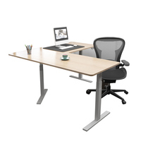 Cadre de table assis électrique incurvé en forme de L noir hauteur réglable bureau intelligent maison bureau d'ordinateur ergonomique