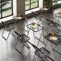 Fabrik-Großhandel Moderne Quadratische Acryl Verstellbare Klappbare Esstisch-Sets für Hotel & Villa Außenküche Wohnzimmer