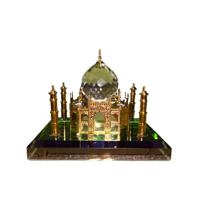 MH-ZB011 Gold Crystal Religie Gift <span class=keywords><strong>Taj</strong></span> <span class=keywords><strong>Mahal</strong></span> Voor Home Decoratie