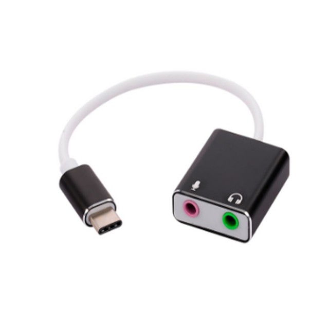USB Type c Type-c Sound Card Adapter 3.5mm Microphone and Audio Aux Adapter USB 7.1 Sound Card Audio Adapter