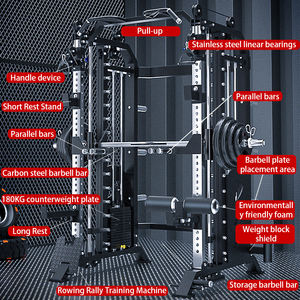 Attrezzatura Professionale per Palestra, Power Rack Multifunzione, Macchina Smith, Rack per Squat con Funzione Unilaterale per Esercizi - Product Image 3