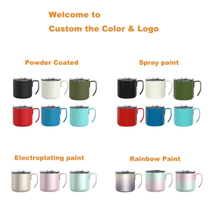 Taza clásica de acero inoxidable a prueba de fugas, taza de café <span class=keywords><strong>y</strong></span> té de 350ml con mango, aislamiento de doble pared para bebidas calientes <span class=keywords><strong>y</strong></span> frías, termo al vacío - Product Image 6