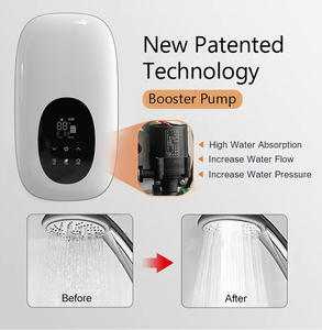 Chauffe-eau portable compact avec pompe intégrée, chauffage instantané, alimentation illimitée pour hôtels, en plastique, puissance 3500-5500W, offre un chauffage instantané - Product Image 1