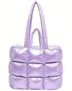 Bolso Tote Acolchado para Mujer, Bolso de Mano Acolchado, Bolso de Hombro Esponjoso, Bolso Tipo Satchel para el Trabajo, Viajes y Compras - Product Image 2