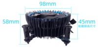 12 13 14TH GEN Cpu CoolerCPU radiateur noir dissipateur de chaleur CPU refroidisseur ventilateur cuivre et aluminium CPU refroidisseur ventilateur pour Intel