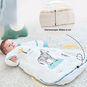 2.5 TOG Baby sac de couchage peut être porté en <span class=keywords><strong>hiver</strong></span> avec 100% coton anglais transition swaddle sac de couchage avec fermeture à glissière bidirectionnelle - Product Image 4