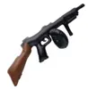 Şişme Tommy tabancası 75cm siyah dayanıklı yumuşak PVC havaya uçurmak silah oyuncaklar çocuklar için