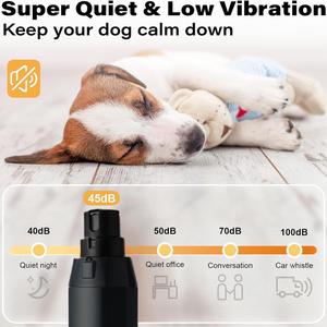 超强5速可调电动宠物指甲修剪器安静充电无痛爪美容平滑工具<span class=keywords><strong>2</strong></span>个发光二极管灯 - Product Image 6