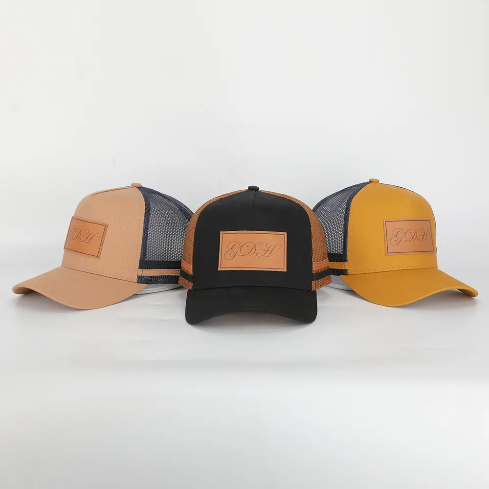 Wholesale Custom High Profile Australian Country Trucker Caps,2 Side Stripe Mesh Trucker Cap,Striped Trucker Hat