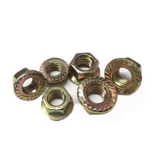 Proveedor de Fábrica, ISO 4161 DIN 6923 B18.16.4 Cl 4/8/10 M5-M100, Tuerca Hexagonal de Acero al Carbono con Brida Hexagonal Dentada, Recubierta de Zinc de Color - Product Image 3