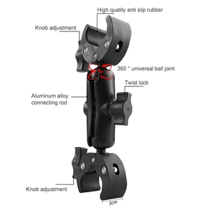 Support de <span class=keywords><strong>fixation</strong></span> pour guidon de moto HONGDAK, <span class=keywords><strong>pince</strong></span> crabe, support de selfie stick pour vélo, compatible <span class=keywords><strong>GoPro</strong></span> et autres caméras d'action - Product Image 3