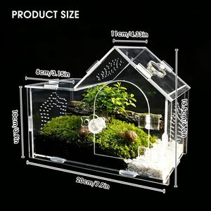 Terrario <span class=keywords><strong>de</strong></span> Acrílico para Araña Saltarina, con Cierre Magnético, Ligero, Transparente y Ventilado, para Interiores - Product Image 5