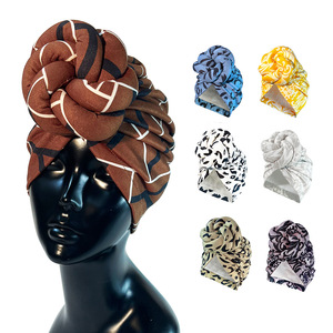 Foulard en suè<span class=keywords><strong>de</strong></span> pour femme, hijab torsadé musulman, bonnet bouquet, turban féminin, turban africain, bonnet, accessoires vestimentaires islamiques - Product Image 5