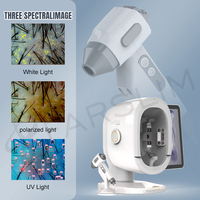Analyseur de peau K33 à 3 caméras, analyse du cuir chevelu, machine 3D, scanner facial IA, scanner complet du visage pour l'acné, analyseur cutané
