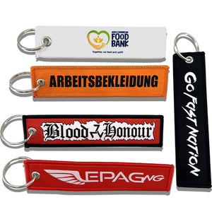 Porte-clés en tissu avec logo personnalisé drapeau américain en gros / Porte-clés brodés anime / Porte-clés brodés personnalisés - Product Image 1