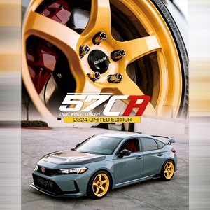 ล้อแม็กซ์ RAYS Gram Lights 57CR สีเหลือง ขอบ 15-22 นิ้ว 5x114.3 5x120 สำหรับ BMW G20 G30 Mercedes AMG C63 <span class=keywords><strong>Porsche</strong></span> <span class=keywords><strong>Panamera</strong></span> Nissan - Product Image 4