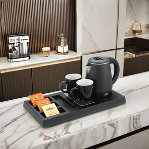 Ousheng Welcome Hotel Hospitality Tray set con bandeja de Hervidor eléctrico de doble pared - Product Image 1