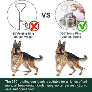 360 °   Kit <span class=keywords><strong>de</strong></span> Estaca <span class=keywords><strong>de</strong></span> Anclaje Giratoria <span class=keywords><strong>de</strong></span> Alta Resistencia, Estaca para Mascotas Resistente a la Corrosión con Clip Giratorio para Correa, para Perros y Gatos - Product Image 5