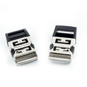 Side Release Buckle Zinc Alloy 25mm Silver For Bags Adjustable <b>Webbing</b> Hardware - Product Image 1